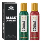 St.John Cobra No Gas Deodorant True Man, Real Man 100ml each & Black Current 50ml Combo Perfume Body Spray - For Men & Women