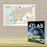 GOWOO Maharashtra Road Guide & Political Map and SCHOOL ATLAS (ENGLISH) - MAPLITHO | Set of 1 Chart + 1 Atlas