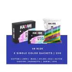 Kadam Pakka Rang Fabric Dye Colour | 25G Pack | Includes Dyfix Color Fixer | Permanent Fabric Dyes For Old Faded Jeans And Clothes (Blue) Blue Fabric