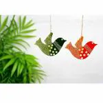Sohibe Bird Hanging Garden Balcony Home Decoration Show Piece Handmade Hand-Painted Wall Hanging (Wooden)