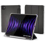 CaseMagic Smart Folio Case for iPad Pro 12.9 inch 2022- A2437 Protective Cover with Auto Sleep/Wake Magnetic Closure, Trifold Flip Stand, Pencil Holder| Slim, PU Exterior, TPU Transparent Back Black