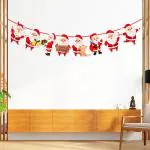 Zyozique Christmas Party Decorations Banner, Santa Character Banner for X-Mass Decorations