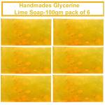 BADA HAIR Lime Soap, 100g (Pack of 6) - 99.9% Germ Protection Lemony Deo Fragrance Soaps For Bath Soap for All Skin Types