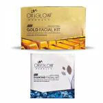 Oxyglow Herbals Herbals Gold Facial Kit 50 G And Herbals Diamond Facial Kit 63 Gm (Pack Of 2)