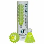 TRIUMPH Nylon Badminton Shuttlecocks, Badminton Shuttlecock Pack of 6, Stable and Sturdy High Speed Champion 350 Badminton Shuttles, Training Shuttlecock for Indoor and Outdoor Sports