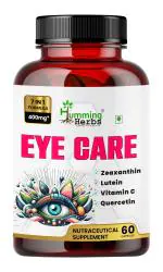 Humming Herbs EYECARE With ZEAXANTHIN, LUTEIN, ORGANIC VITAMIN C BLEND 7-in-1 Formula 400MG | Blend of Quercetin 10:1 Extract, Spinach Bilberry Rosemary Extracts - 60 Cap