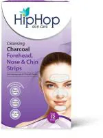 Hip Hop Charcoal Forehead, Chin, Nose Strips Blackhead Remover 12 gm - 2 Pcs