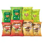 SnackAmor Chai Time BAKED Combo Jowar Chips, Mint N Lime , Millet Crispies, Chick Pea Chips (pack of 2 each)