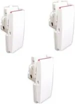 Sodashi electric Schneider Electric Opale switch 1-way 6 A white X1001WH 6 A One Way Electrical Switch (Pack of 3 Number of Switches - 3)