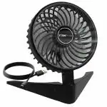 TechPride Mini USB Fan, USB Fan for Office Desk, Mini Table Fan, 3 Speed Rotation Strong Wind, Portable Small Desktop Cooling Fan, Quite Mini Personal Fan for Home Office Table Bedroom Travel etc