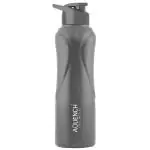AQUENCH Stainless Steel Colored Fridge Water Bottle with Sipper Cap in black color 1L (BLAZE PRO)