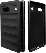 MOZETTE Back Cover for Google Pixel 6A (Black, Dual Protection, Silicon, Pack of 1)