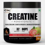 AS-IT-IS ATOM Creatine Monohydrate 100g - 32 Servings | Dope Free | Enhances Performance | Promotes Muscle Gains | Guava Chilli Flavour