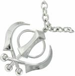 OMEGA GOLD Sikh Sardar Punjabi Khalsa Khanda Chain Locket