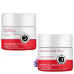 Dermistry Anti Aging Retinol Hyaluronic Fine Lines Wrinkles Repair Protect Moisturizer Night Cream and Blueberry Ext Instant & Intense Face Pack Mask Firming Lifting Tightening Glowing Skin