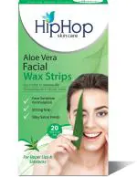 Hip Hop Skincare Facial Wax Strips With Aloe Vera For Sensitive Skin Strips (20 Strips)