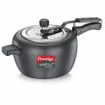 Prestige Apple Duo Plus Hard Anodised Spillage Control Pressure Cooker 5 L (Black)
