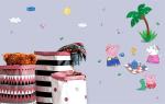 Asian Paints Multicolor Vinyl Tea Party Wall Decal Peppa-XL13