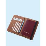 ECHSRT Passport Holder Cover Travel Wallet Organiser, Passport Case with , PU Leather Travel Document Holder for Men & Women Travel Accessories, Brown, Classic (Pack of 1)