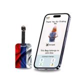 tag8 Russia Flag Tag Smart Bag tag |Trendy Luggage tag ID Identification National Flag Theme Fashionable Digital name tag | Airline compliant, SITA World Tracer Code Enabled | Travel Gift idea, Collectible