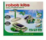 6 In 1 Solar Power Energy Robot Toy Kit (scientific learning kit) learn a solar power for a child (green)- Multi color (Green, Black, White)