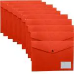 Shuban Plastic File Folders Envelope Expanding Documents Organizer with Snap Closure and Pocket, A4 Size Legal Waterproof Transparent My Clear Bag for School,College,Hospital,Office(Multicolor-20Pcs)