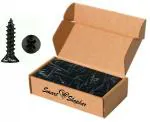 Smart Shophar Steel Phillips Flat Head Wood Screw 25x6 MM BLACK Pack of 1000