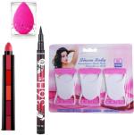BUYTYA Hda36H Eyeliner 5In1 Lipsticks Puff Women Disposable Hair Removal Razor (Set Of 4)