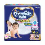 MamyPoko Pants Extra Absorb M74 |Baby Diapers |Medium |74 count