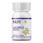 Inlife Licorice Root Extract Glycyrrhizinic Acid Supplement 500 mg 60 Vegetarian Capsules