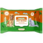 AMORITE Wet Pet Wipes for Dogs, Puppies & Pets - Apple Scent - 100% Viscose Fabric -Biodegradable Pack of 1, 80 Wipes