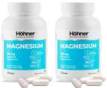 Hohner Magnesium 310 mg Muscle Relaxation, Energy and Nerve Support(60 Veg Capsules) x Pack of 2