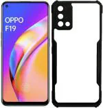 CarryWrap Back Cover for Oppo F19, Oppo F19s (Black, Transparent, Grip Case, Pack of: 1)