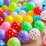 Crackles Multicolour Latex Polka Dots Decoration Balloons (Pack of 50)