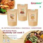 Gramas Special Mutton and chicken masala+ Crab Masala+ Sambar Powder 300gms (100gm x 3)