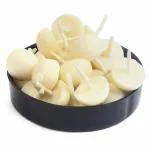 Om Phool Batti Cow Ghee Diya for Puja Wax Free Vegan Ghee Batti (Pack of 1, White (Small), 100 pcs)