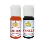 Mr.Kool Food Essence Saffron, Vanilla Flavors 20ml Each Combo Pack Of 2