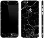 Orgic India Apple Iphone 6S Black Marble Mobile Skin