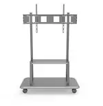 Gadget Wagon Tempered Glass 86 90 98 Inch Led Lcd Tv Floor Stand With Tempered Glass Base