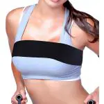 VOKKA Women Sports Bra Belt Surgical Breast Implant Stabilizer and Compression Band, Breast Support Band, Chest Belt, Adjustable Extra Sport Bra Strap, One Size Fits All (Black)