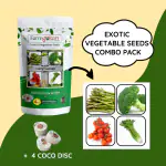 Farmgokart | ASPARAGUS, BROCCOLI, CHERRY TOMATO & CELERY SEEDS |Combo Pack Of 4 Exotic Vegetable Seeds |VC-15