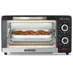 Borosil Prima 10 L Oven Toaster & Griller, 3 Cooking Modes, Stay-on Function, Black