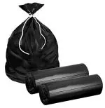 Kuber Industries Black Plastic Medium Biodegradable Garbage Bags (Set Of 60)