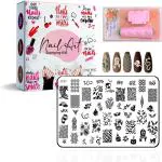 Royalkart Nail Stamping Plate With Nail Silicone Stamper Nail Accessories For Nail art