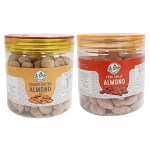 Go Real Premium Flavoured (Classic Salted & Peru Chilly) Almonds (180 gm x 2 packs of JAR) | Premium Badam | High in Fiber & Boost Immunity | Real Nuts | Gluten Free