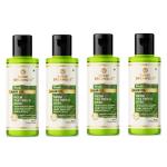 Khadi Organique Neem Tea Tree & Basil Hair Oil For Hair Follicles Growth (Pack of 4) 840 ml