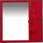 Pgen Red Acrylic Bathroom Mirror Storage, Medium