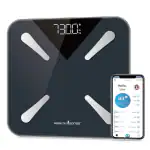 HealthSense Bluetooth BMI Weight Machine for Body Weight, Digital Body Fat Analyzer & Smart Body Composition Scale with Mobile App, 14 Body Parameters, LED Display & 1 Year Warranty - BS191