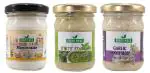 Green Piece Eggless Mayonnaise, Garlic Mayonnaise, Mint Mayonnaise (Pack of 3) (100x3)