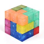 Hawkister Creative Magnetic Cube Building Blocks Children's DIY Puzzle Toys Set of 7 Multi Shapes, Intelligence Developing and Stress Relief Fidget Toys